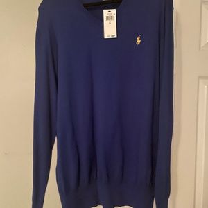 Ralph Lauren Pima Cotton V Neck Sweater